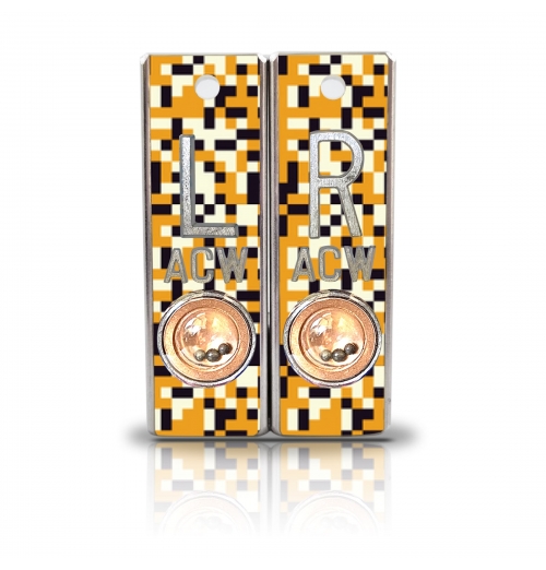 Aluminum Position Indicator X Ray Markers- 8bit Graphic Pattern